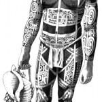 Te Patu Tiki. "Modèle de Kahi, homme de face".