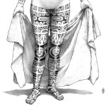 Te Patu Tiki. "Modèle de Kahi, femme de face". Détail 2.