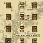 Affiche de l'exposition Processus. La maison des auteurs, Angoulême, 2002.