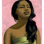 "Le Cambodge de Peggy" Acrylique sur papier, 2005.