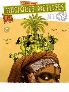 affiche Festival des Musiques Métisses, Angoulême 2004.