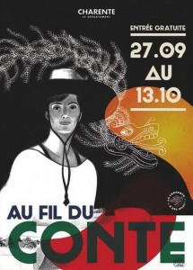 Affiche festival Au fil du conte 2013 - graphisme Histoire de Sign - illustration Patrice Cablat, 2013