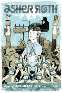 Affiche Asher Roth - Rock en Seine 2009, (70 x 100 cm).